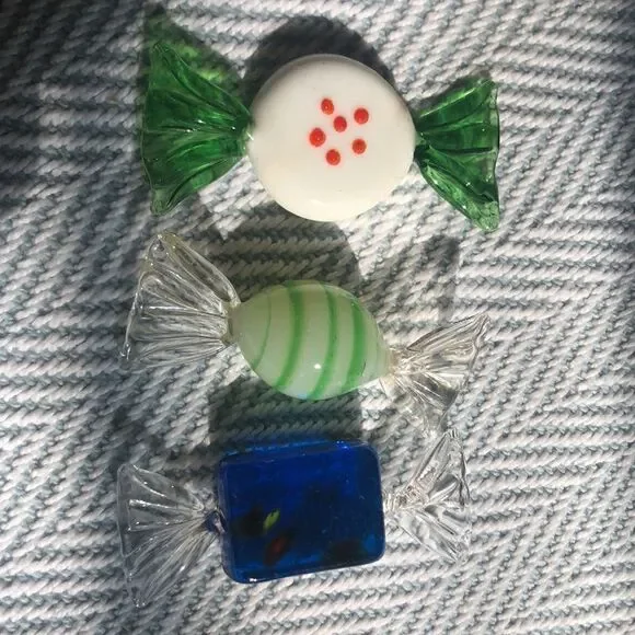 Vintage Art Glass candy 7 unique pieces glass art - Picture 4 of 9
